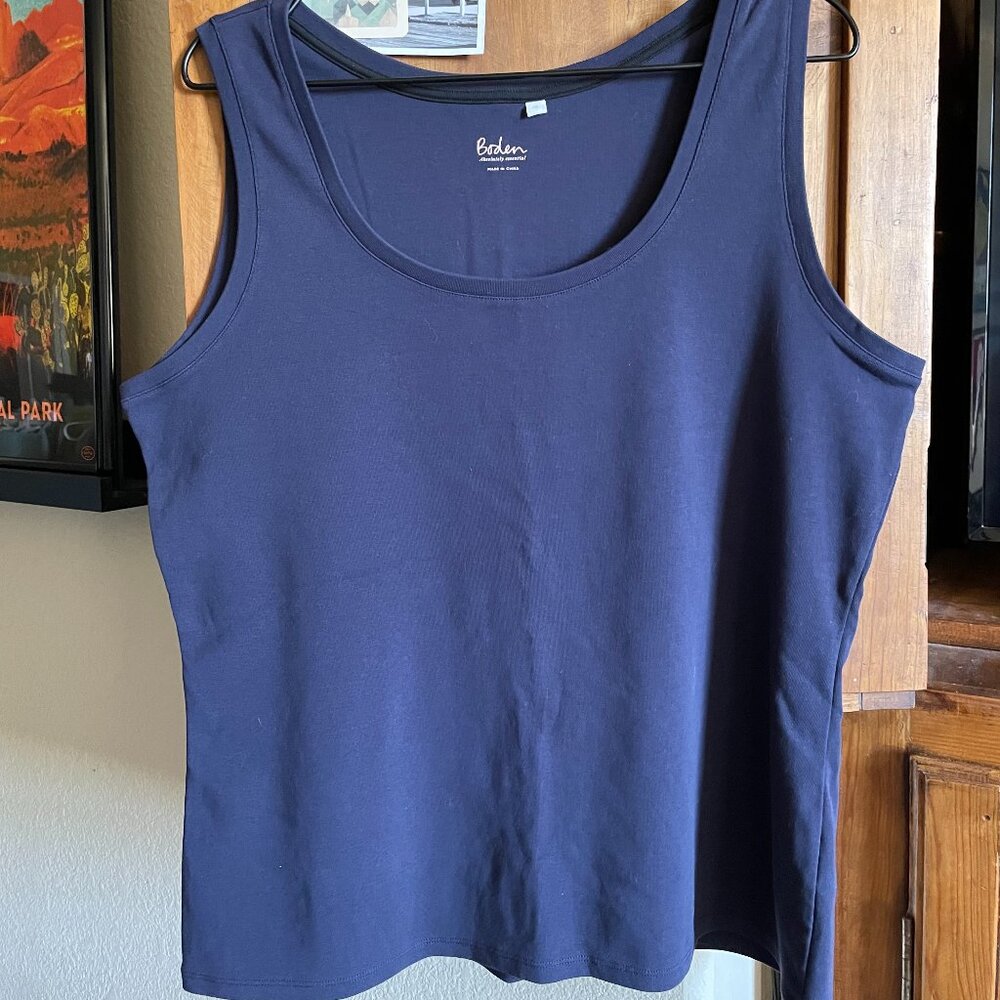 Boden Women's XL Navy Essential Scoop Neck Tank